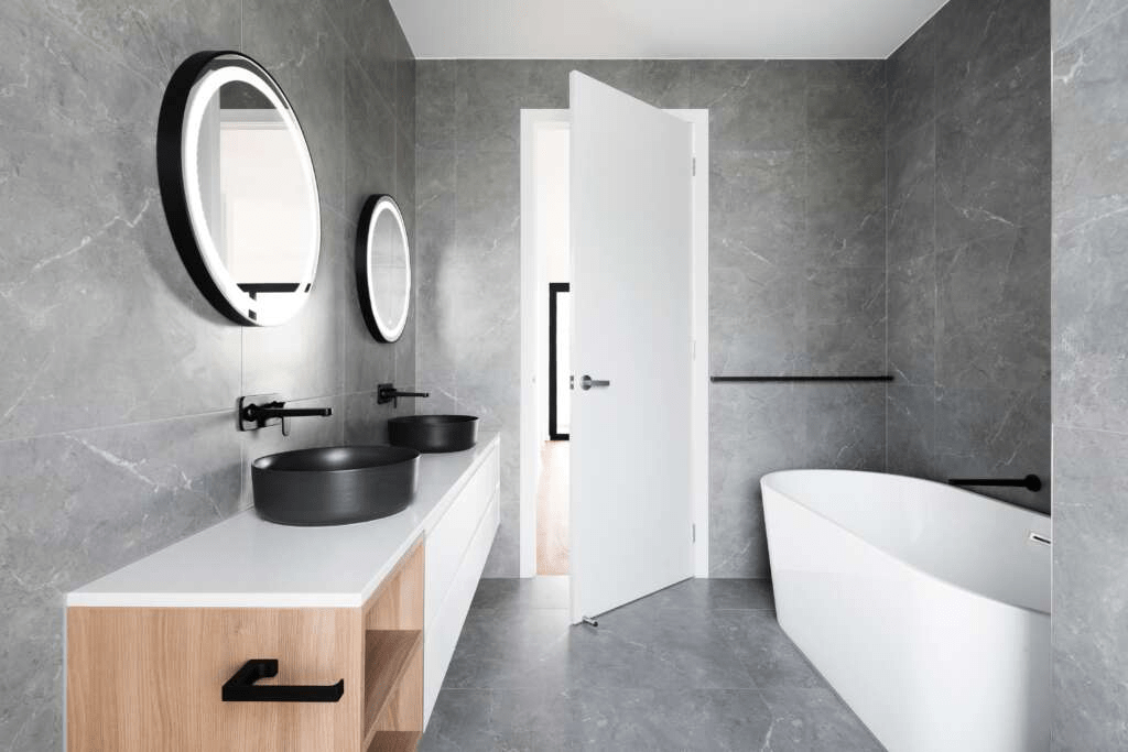 bathroom setup done by blackbeard group