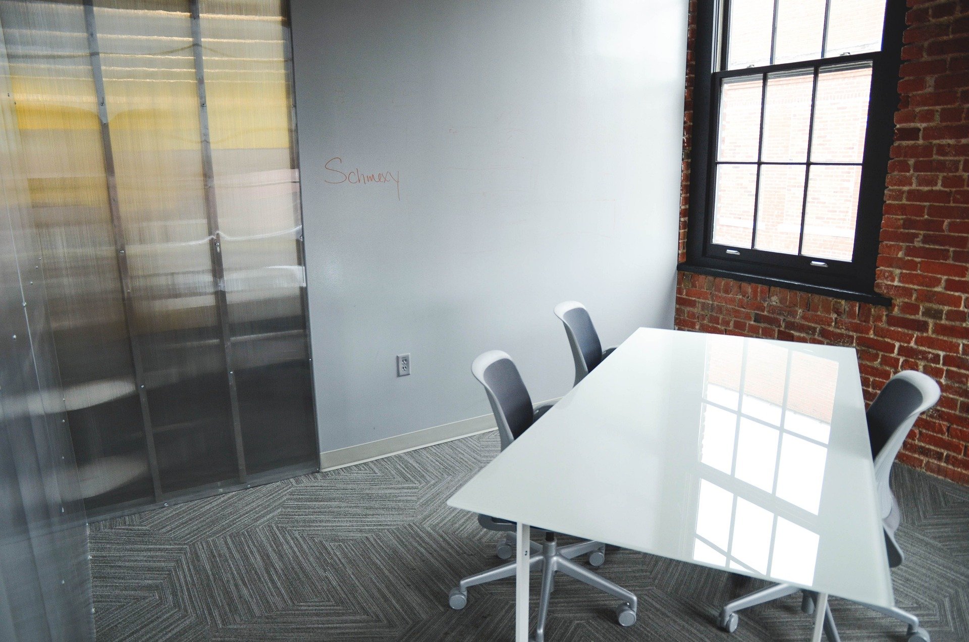 office with an empty desk