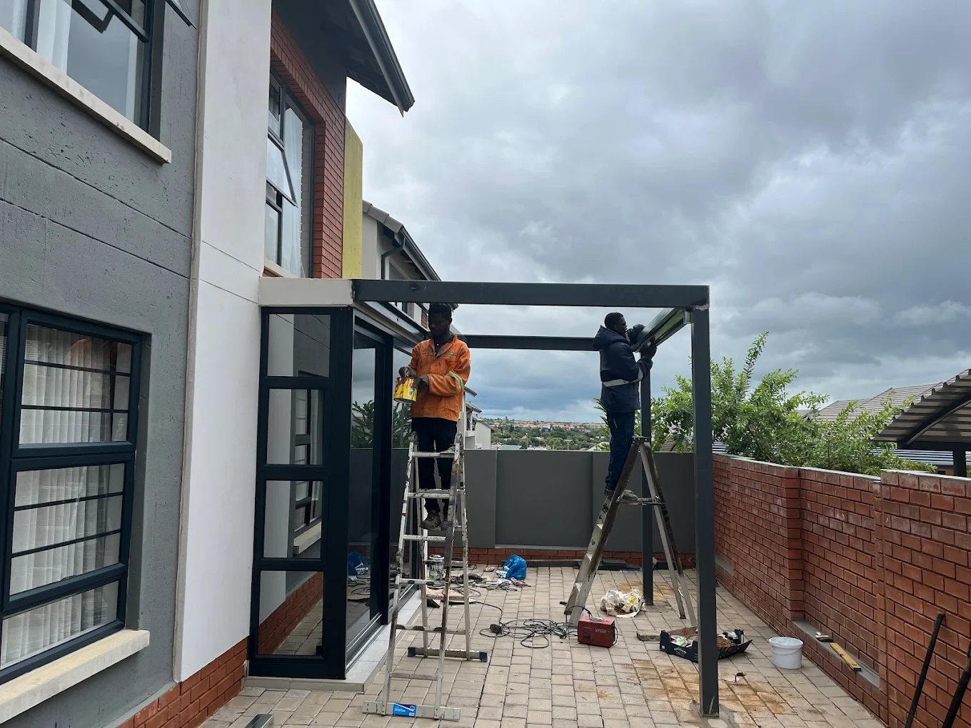 Mizukwa employees at work renovating a house