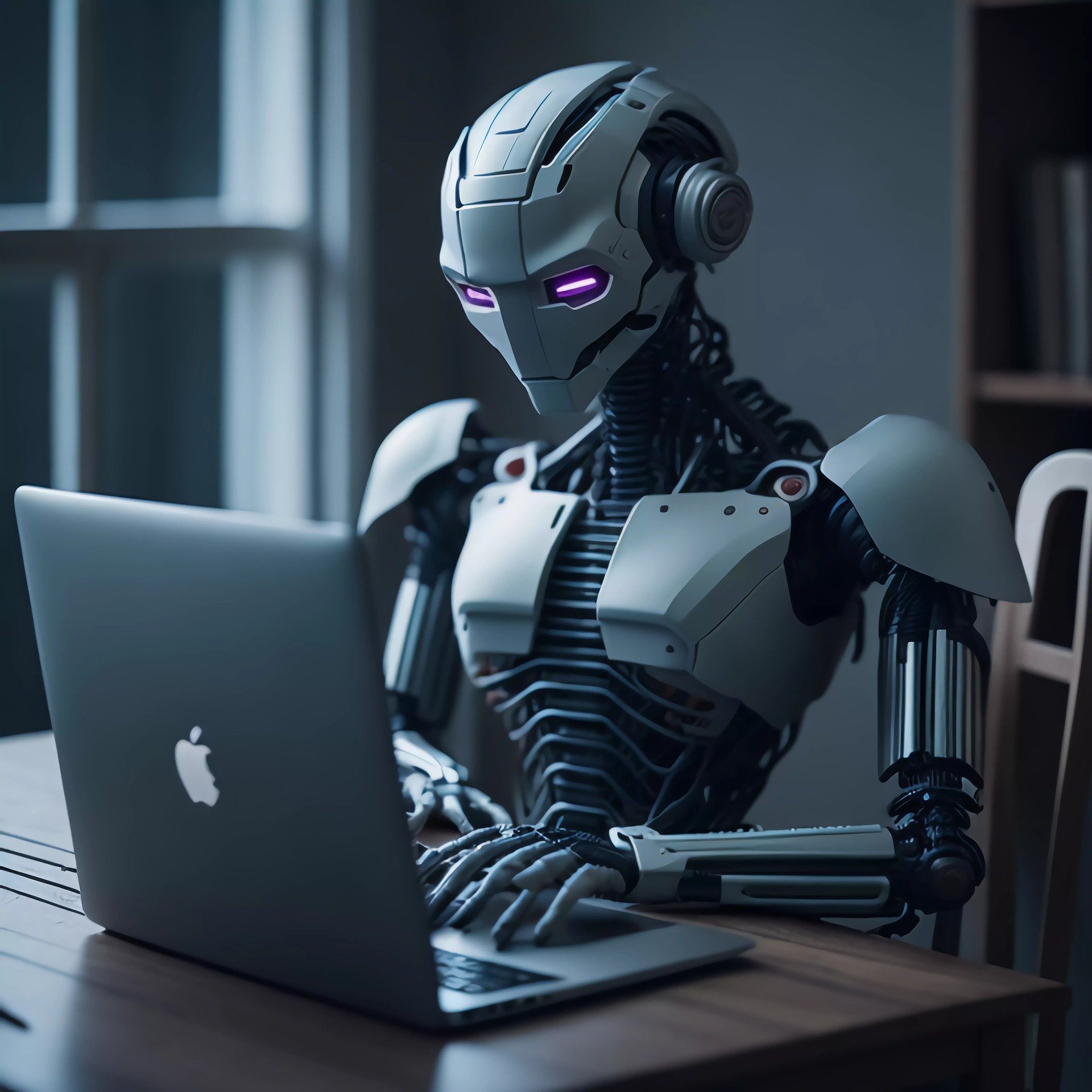 an ai image generated with a robot on a computer