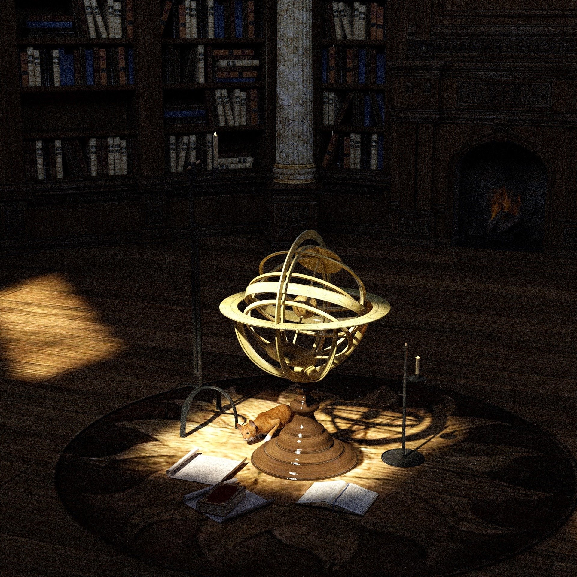library-books-globe