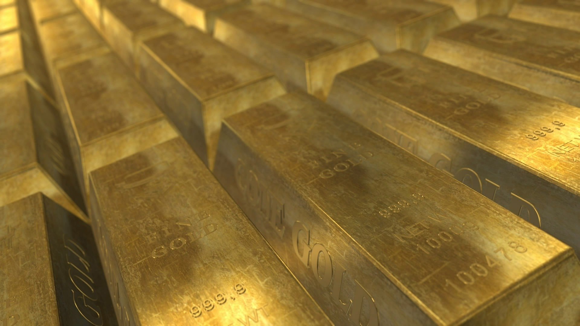 stacks of Gold bars
