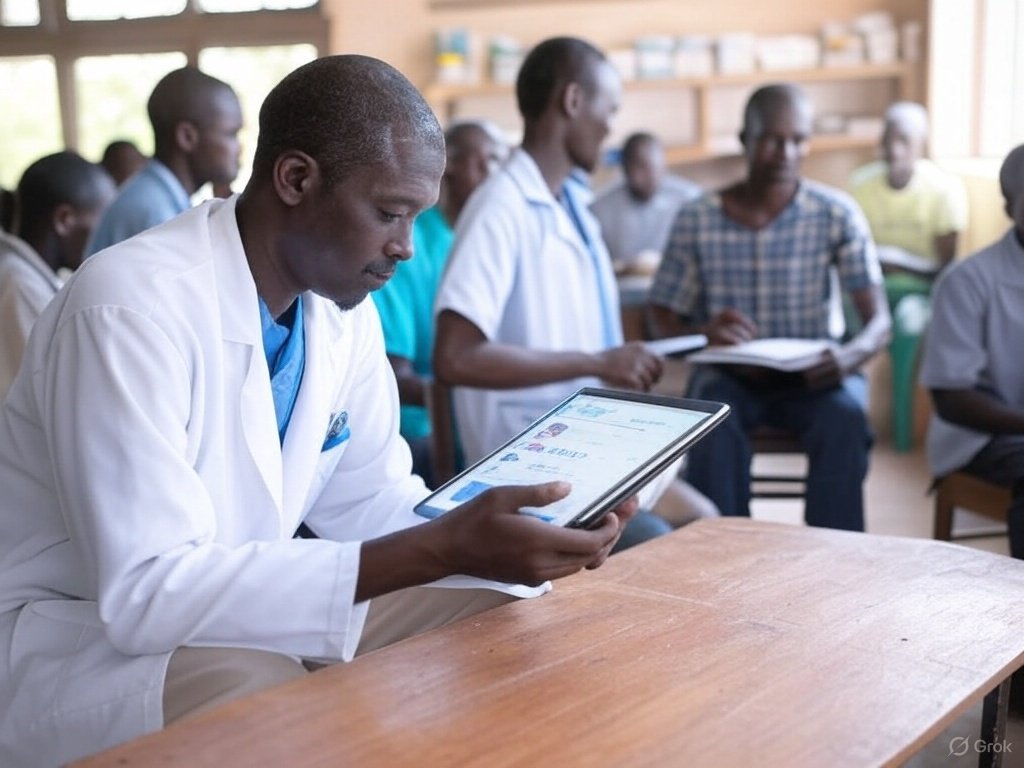 a doctor and patients
