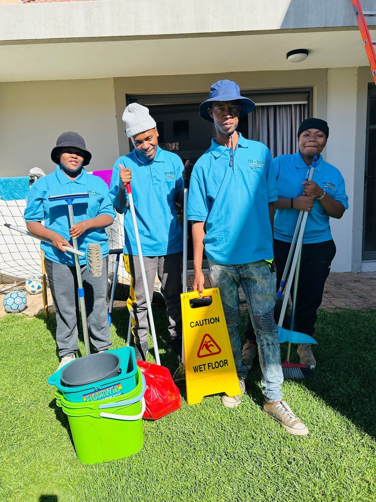 Hyades Cleaning Solutions staff at work
