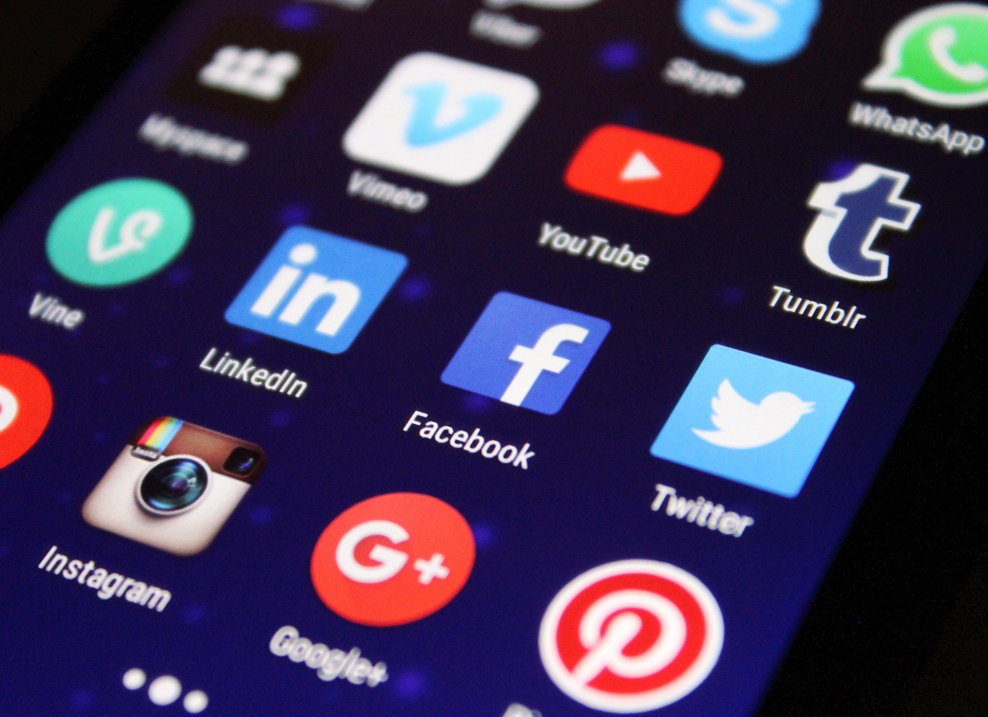 An image of social media platforms