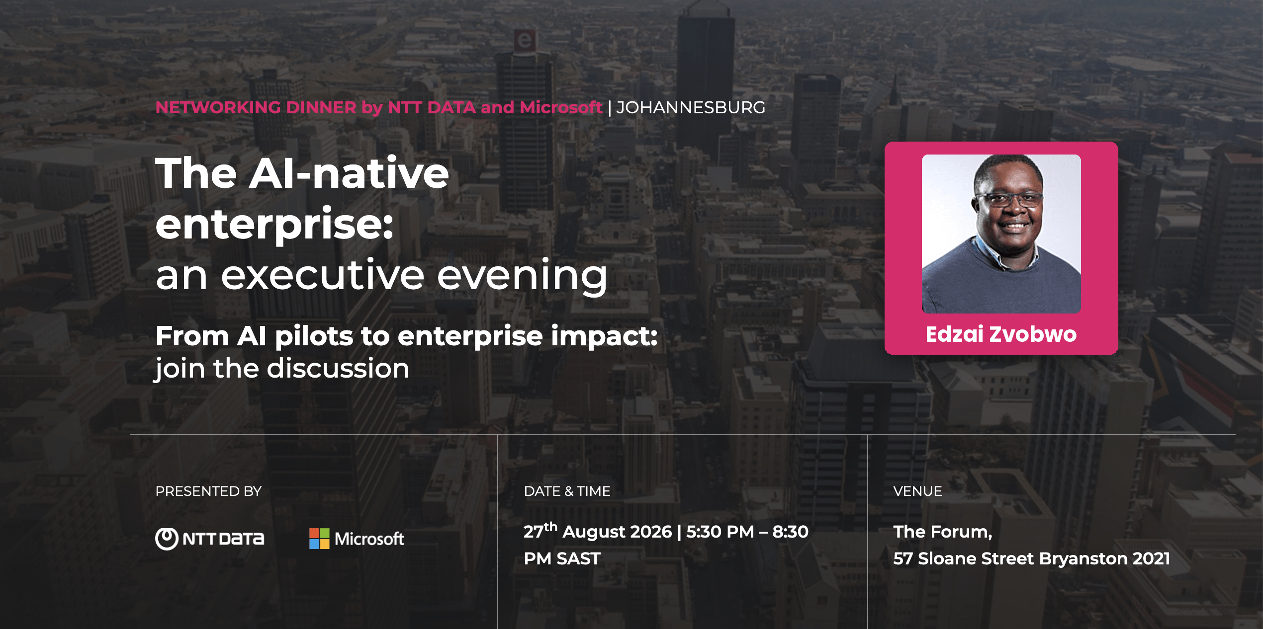 From AI Pilots to Enterprise Impact: Inside "The AI-Native Enterprise" Executive Evening - event poster