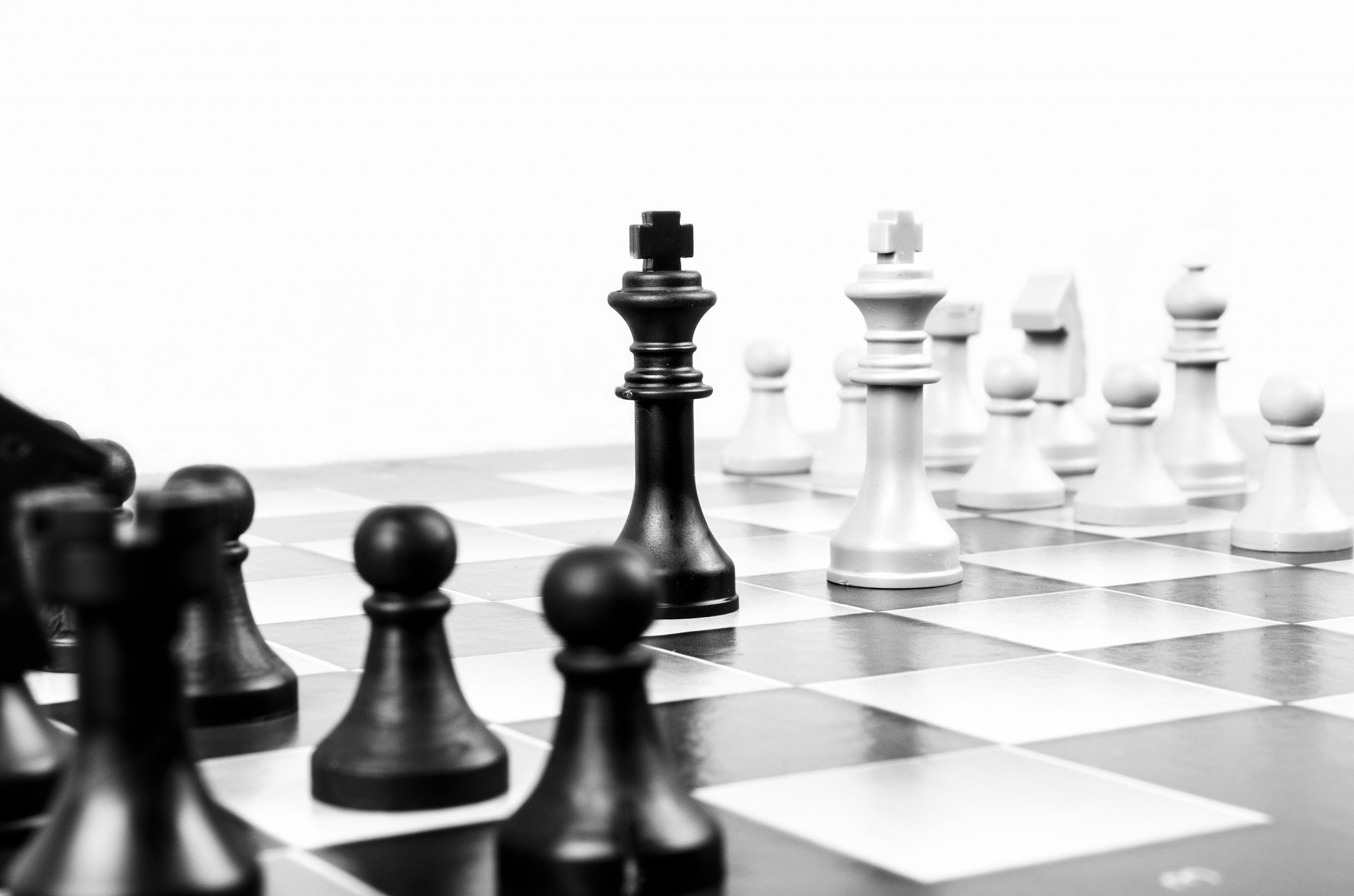 an image of a chess board with white and black pieces